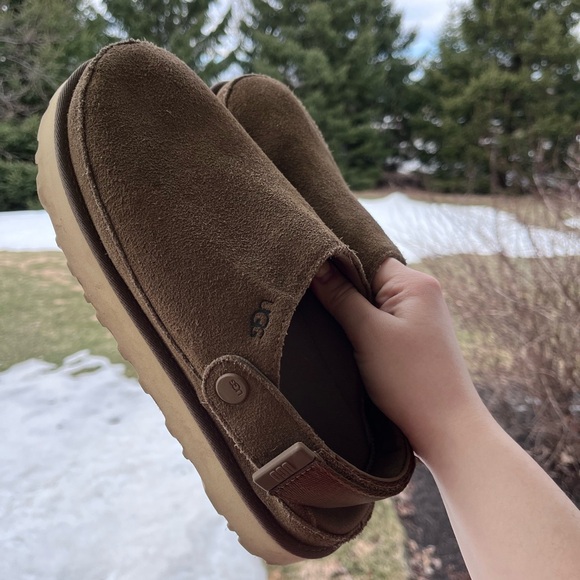 UGG Shoes - Ugg goldenstar suede clogs caribou brown 9.5 women’s